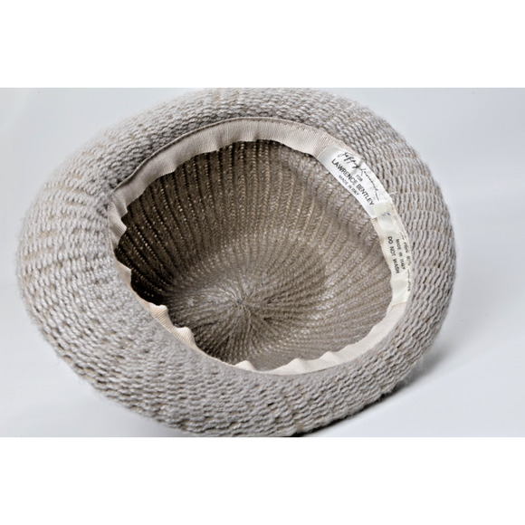 Vintage Jeffrey Lawrence for Lawrence Bentley Hat Gray Italian Knit Fedora S main image 9